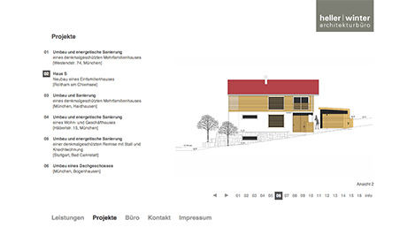 Website für ein Architekturbüro
