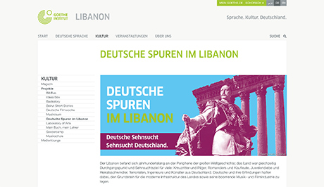 Website für das Goethe-Institut