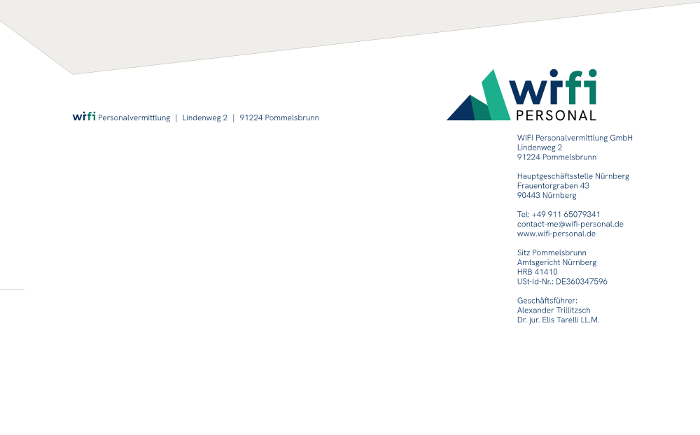Logo-Design und Geschäftsausstattung für eine Personalvermittlungsagentur in Nürnberg