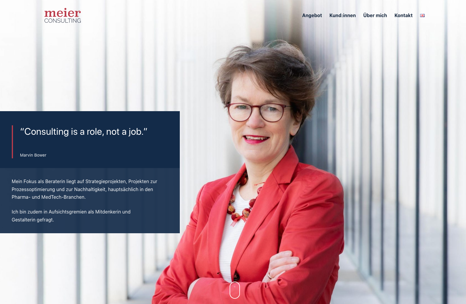 Website für die Unternehmensberatung MEIER CONSULTING Berlin